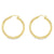 Twisted 3mm 10K, 14K and 18K Yellow Gold Tube Hoop Earrings