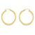 3mm Twisted Tube Hoop Earrings in Solid 10K, 14K and 18K Yellow Gold