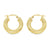 10K, 14K and 18K Yellow Gold Twisted 4MM Tube Hoop Earrings