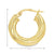 10K, 14K and 18K Yellow Gold Twisted 4MM Tube Hoop Earrings