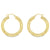 4MM Twisted Tube Hoop Earrings in 10K, 14K and 18K Yellow Gold