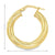 4MM Twisted Tube Hoop Earrings in 10K, 14K and 18K Yellow Gold