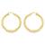 10K, 14K and 18K Yellow Gold 4MM Twisted Tube Hoop Earrings