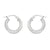 10K, 14K and 18K White Gold Twisted 3mm Tube Hoop Earrings