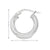 10K, 14K and 18K White Gold Twisted 3mm Tube Hoop Earrings