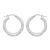 3mm Twisted Tube Hoop Earrings in 10K, 14K and 18K White Gold