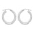 10K, 14K and 18K White Gold 3mm Twisted Tube Hoop Earrings