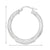 10K, 14K and 18K White Gold 3mm Twisted Tube Hoop Earrings