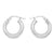 10K, 14K, 18K White Gold High Polish 3mm Tube Hoop Earrings