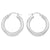 3mm Tube High Polish Hoop Earrings in 10K, 14K, 18K White Gold