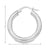 3mm Tube High Polish Hoop Earrings in 10K, 14K, 18K White Gold