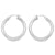 10K, 14K, 18K White Gold 3mm Tube High Polish Hoop Earrings