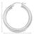 10K, 14K, 18K White Gold 3mm Tube High Polish Hoop Earrings