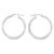 10K, 14K, 18K White Gold High Polish 2mm Tube Hoop Earrings