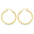 14K, 18K Yellow Gold High Polish 2mm Tube Hoop Earrings