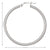 10K, 14K, 18K White Gold Plain 2mm Tube High Polish Hoop Earrings