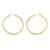 10K, 14K, 18K Yellow Gold Plain 2mm Tube Hoop Earrings