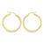 2mm High Polish Plain Tube Hoop Earrings in 10K, 14K and 18K Yellow Gold