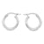 10K, 14K and 18K White Gold High Polish Plain 2mm Tube Hoop Earrings