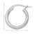 10K, 14K and 18K White Gold High Polish Plain 2mm Tube Hoop Earrings