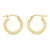 10K, 14K, 18K Yellow Gold High Polish Finish Plain 2mm Tube Hoop Earrings