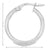 2mm Tube High Polish Plain Hoop Earrings in 10K, 14K and 18K White Gold