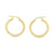 2mm Tube High Polish Plain Hoop Earrings in 10K, 14K and 18K Yellow Gold