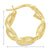 10K, 14K, 18K Yellow Gold 3.4 MM Twisted Hoop Earrings