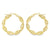 10K 14K and 18K Yellow Gold 3.4 MM Twisted Hoop Earrings 