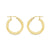 2.5 MM Square Tube Hoop Earrings In 10K, 14K and 18K Yellow Gold 