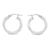 10K, 14K, 18K White Gold 2.5 MM Square Tube Hoop Earrings