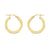 10K, 14K and 18K Yellow Gold 2.5 MM Square Tube Hoop Earrings