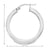 2.5 MM Square Tube With 10K, 14K, 18K White Gold Hoop Earrings