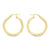 2.5 MM Square Tube 10K, 14K and 18K Yellow Gold Hoop Earrings