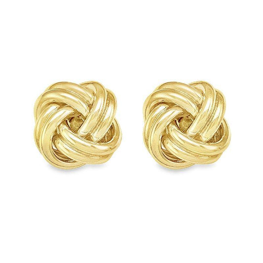 Love Knot Stud Earring in 14K Yellow Gold