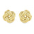 14K 18K Yellow Gold Patterned Love Knot Earring