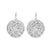 18K White Gold Diamond Cut Half Ball Earrings