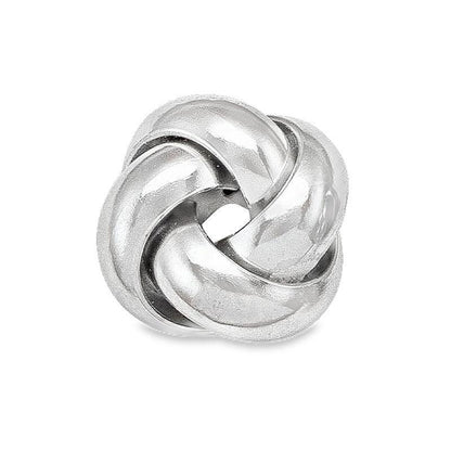 14K White Gold Love Knot Earring