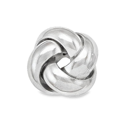 14K White Gold Love Knot Earring