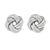 Love Knot Earrings in 14K White Gold 