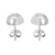 14K White Gold Half Ball High Polish Stud Earring