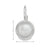 14K White Gold Satin Finish French Back Ball Earrings