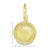 14K Yellow Gold Satin Finish French Back Ball Earrings