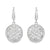 14K White Gold Fancy Diamond-Cut Disc Earrings