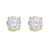 10K Yellow Gold 6mm CZ Stud Earrings