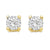 10K Yellow Gold 4mm CZ Stud Earrings