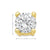 10K Yellow Gold 4mm CZ Stud Earrings