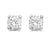 10K White Gold 4mm CZ Stud Earrings 