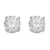 10K White Gold 6mm CZ Stud Earrings