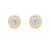 10k Yellow Gold 4mm CZ Bezel Stud Earrings